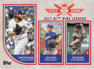 2018 Topps Big League Clayton Kershaw - Zach Davies - Zack Greinke #321