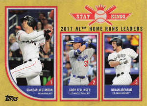 2018 Topps Big League Gold Giancarlo Stanton - Cody Bellinger - Nolan Arenado #301