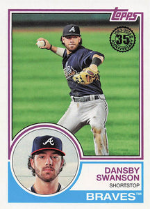 2018 Topps Baseball 1983 Topps Design Dansby Swanson #83-46
