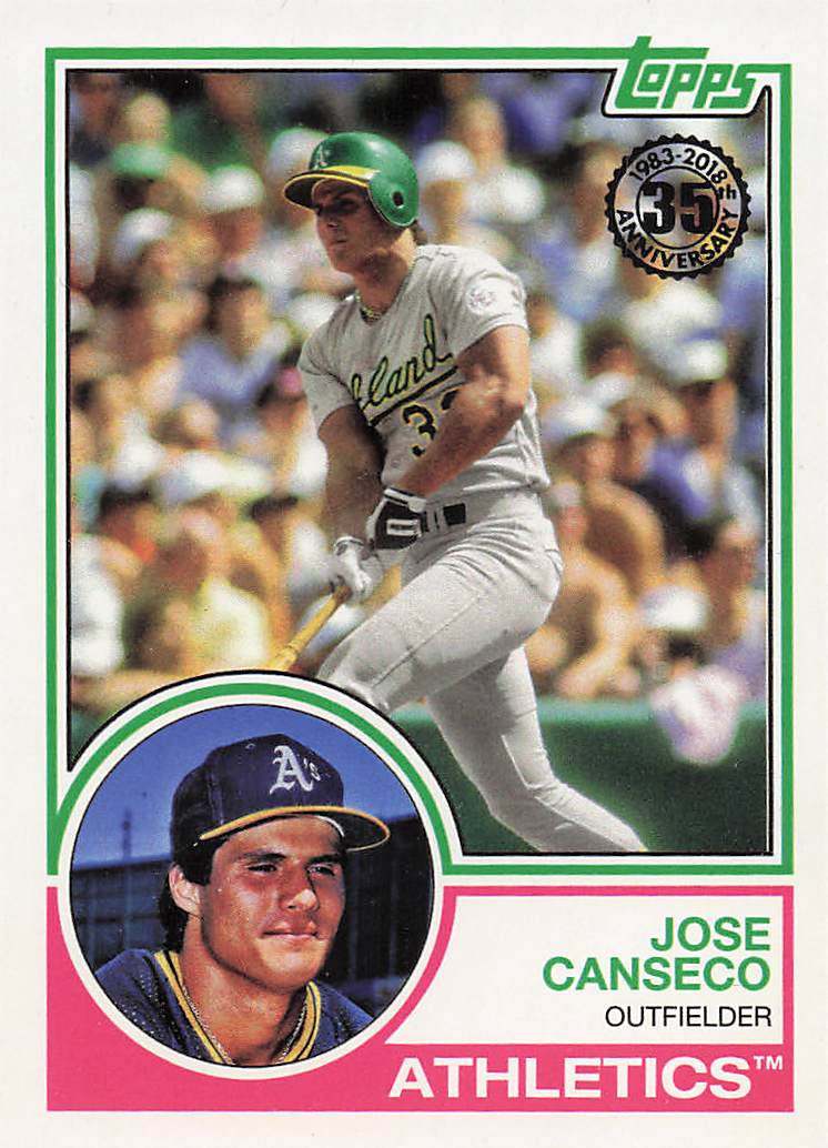 2018 Topps Baseball 1983 Topps Design Jose Canseco #83-79