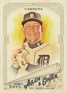2018 Topps Allen & Ginter Miguel Cabrera #297