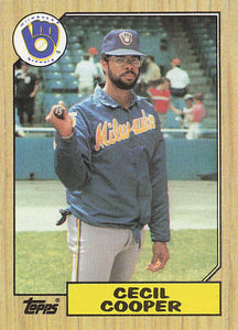 1987 Topps Baseball Cecil Cooper #10