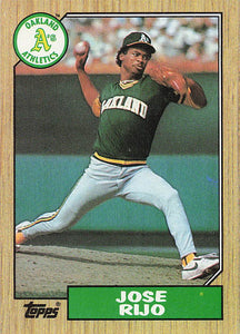1987 Topps Baseball Jose Rijos #34