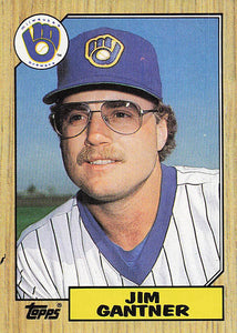 1987 Topps Baseball Jim Gantner #108