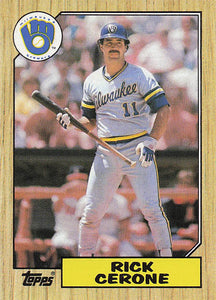 1987 Topps Baseball Rick Cerone #129