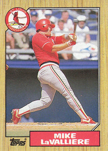 1987 Topps Baseball Mike LaValliere #162