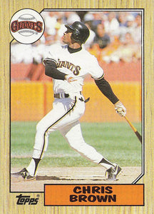 1987 Topps Baseball Chris Brown #180