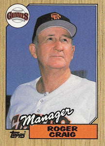 1987 Topps Baseball Roger Craig #193