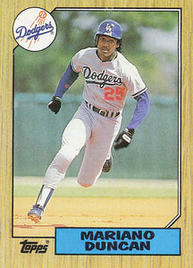 1987 Topps Baseball Mariano Duncan #199
