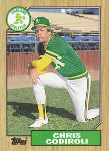1987 Topps Baseball Chris Codiroli #217