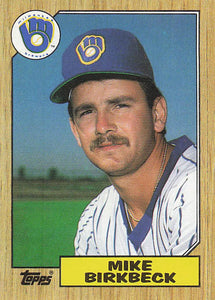 1987 Topps Baseball Mike Birkbeck #229