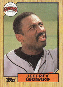 1987 Topps Baseball Jeffrey Leonard #280