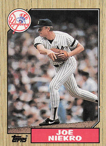 1987 Topps Baseball Joe Niekro #344