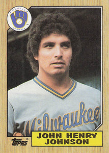 1987 Topps Baseball John Henry Johnson #377