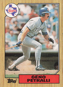 1987 Topps Baseball Geno Petralli #388