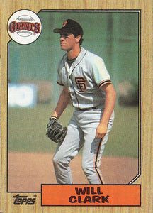 1987 Topps Baseball Will Clark #420