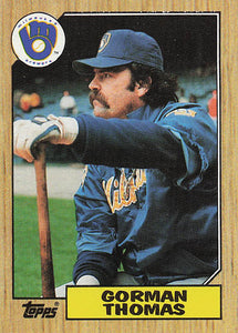 1987 Topps Baseball Gorman Thomas #495