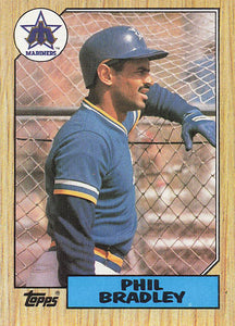 1987 Topps Baseball Phil Bradley #525