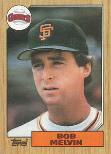 1987 Topps Baseball Bob Melvin #549
