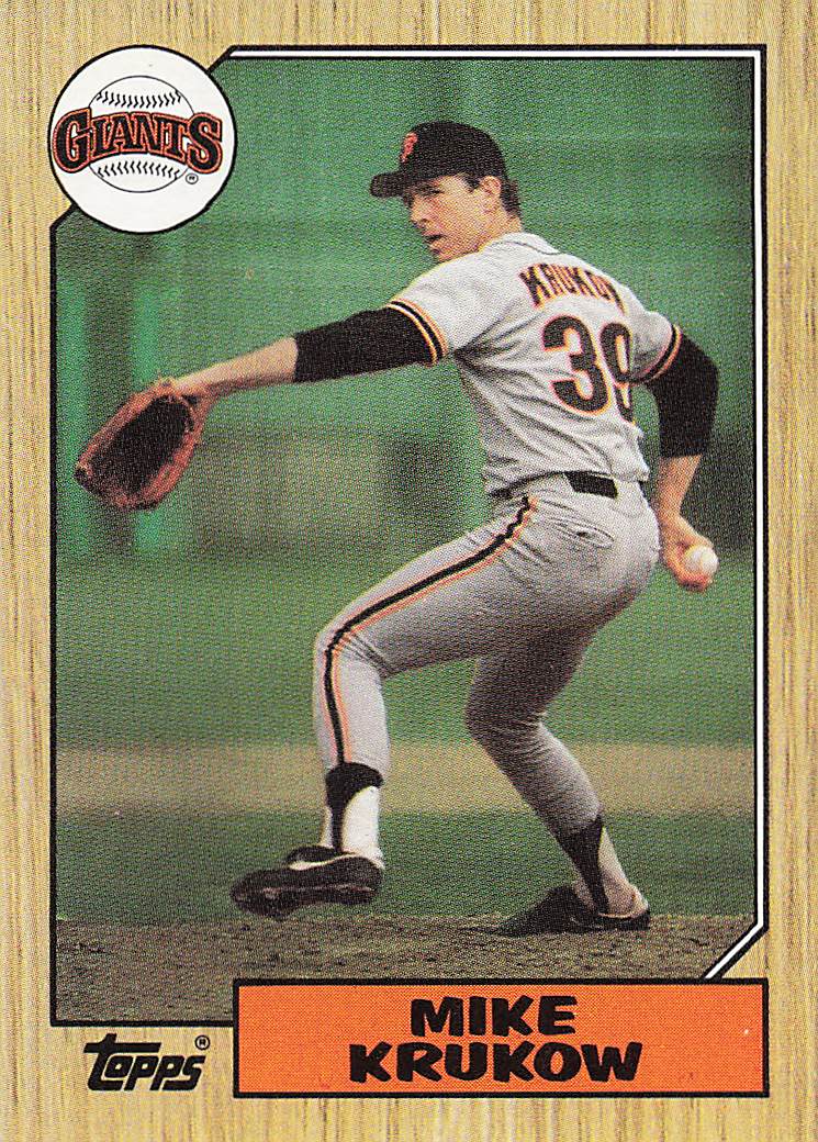 1987 Topps Baseball Mike Krukow #580
