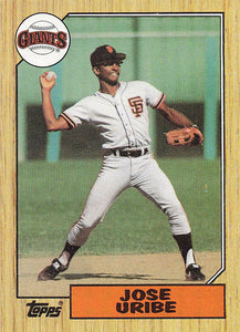 1987 Topps Baseball Jose Uribe #633