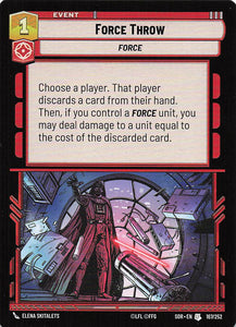 Star Wars Unlimited Spark Of Rebellion #167 Force Throw