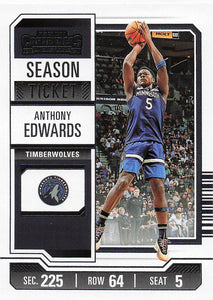 2023-24 Panini Contenders Basketball Anthony Edwards #62
