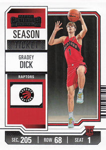 2023-24 Panini Contenders Basketball Gradey Dick #71 RC
