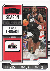 2023-24 Panini Contenders Basketball Kawhi Leonard #80