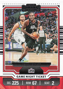 2023-24 Panini Contenders Basketball Game Night Ticket Kawhi Leonard #12