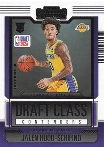 2023-24 Panini Contenders Basketball Draft Class Contenders Jalen Hood-Schifino #13 RC