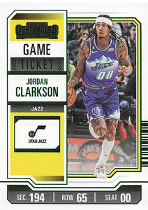 2023-24 Panini Contenders Basketball Game Ticket Green Jordan Clarkson #34