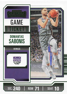 2023-24 Panini Contenders Basketball Game Ticket Green Domantas Sabonis #91