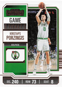 2023-24 Panini Contenders Basketball Game Ticket Bronze Kristaps Porzingis #45