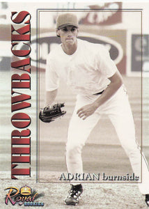 2001 Royal Rookies Throwbacks Adrian Burnside #20 RC