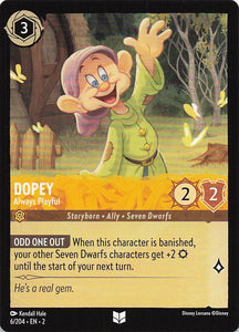 2023 Disney Lorcana Rise of the Floodborn  Dopey, Always Playful  #6