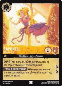 2023 Disney Lorcana Rise of the Floodborn  Rapunzel, Gifted Artist  #19