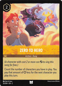 2023 Disney Lorcana Rise of the Floodborn  Zero to Hero  #32