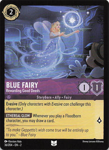 2023 Disney Lorcana Rise of the Floodborn  Blue Fairy, Rewarding Good Deeds  #36