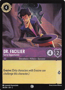 2023 Disney Lorcana Rise of the Floodborn  Dr. Facilier, Savvy Opportunist  #38