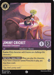 2023 Disney Lorcana Rise of the Floodborn  Jiminy Cricket, Pinocchio’s Conscience  #44