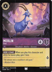2023 Disney Lorcana Rise of the Floodborn  Merlin, Goat  #51