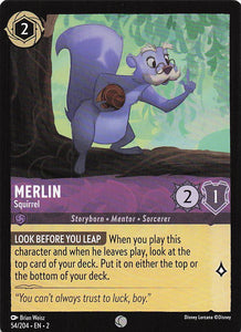 2023 Disney Lorcana Rise of the Floodborn  Merlin, Squirrel  #54