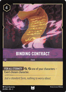 2023 Disney Lorcana Rise of the Floodborn  Binding Contract  #65