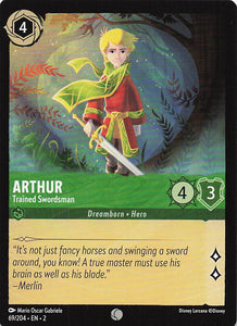 2023 Disney Lorcana Rise of the Floodborn  Arthur, Trained Swordsman  #69