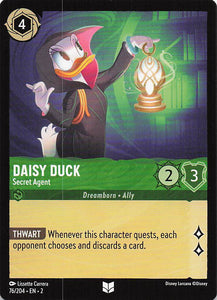 2023 Disney Lorcana Rise of the Floodborn  Daisy Duck, Secret Agent  #76