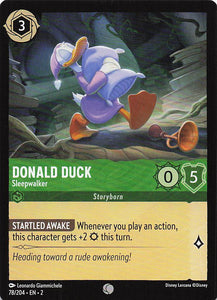 2023 Disney Lorcana Rise of the Floodborn  Donald Duck, Sleep Walker  #78