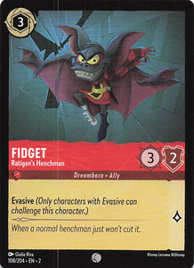 2023 Disney Lorcana Rise of the Floodborn  Fidget, Ratigan’s Henchman  #108