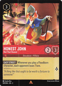 2023 Disney Lorcana Rise of the Floodborn  Honest John, Not That Honest  #109