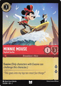 2023 Disney Lorcana Rise of the Floodborn  Minnie Mouse, Stylish Surfer  #113